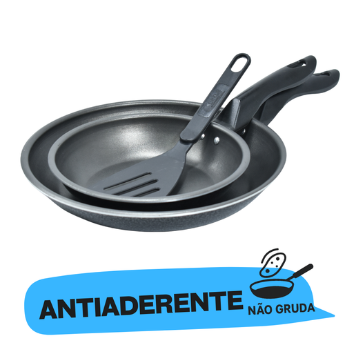 Kit 2 Frigideiras Antiaderentes + Espátula Corbã