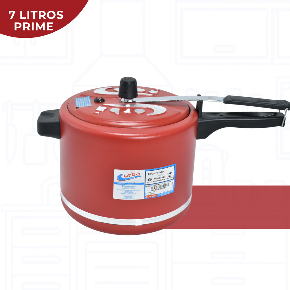 Panela de Pressão Clássica Verm Mt Prime 7L – Corbã