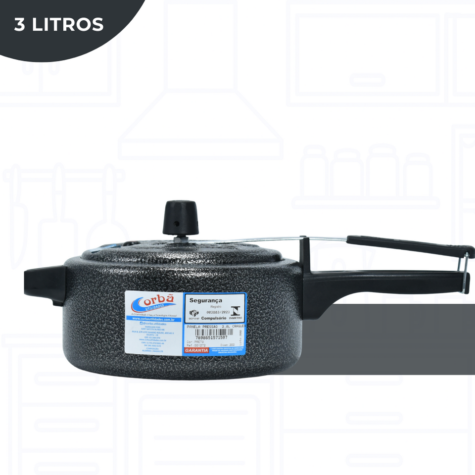 Panela de Pressão Craqueada Clássica 3 Litros– Corbã
