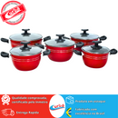 JOGO DE PANELAS 5 PEÇAS QATAR  VERMELHA MT CORBÃ