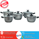 JOGO DE PANELAS 5 PEÇAS QATAR ANTIADERENTE GRAFIT