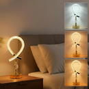 Luminária Abajur Cristal LED Recarregável com 3 Níveis de Luz | Corbã Utilidades