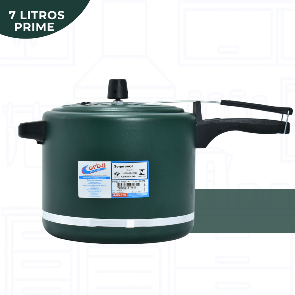 Panela de Pressão Clássica Verd Mt Prime 7L – Corbã