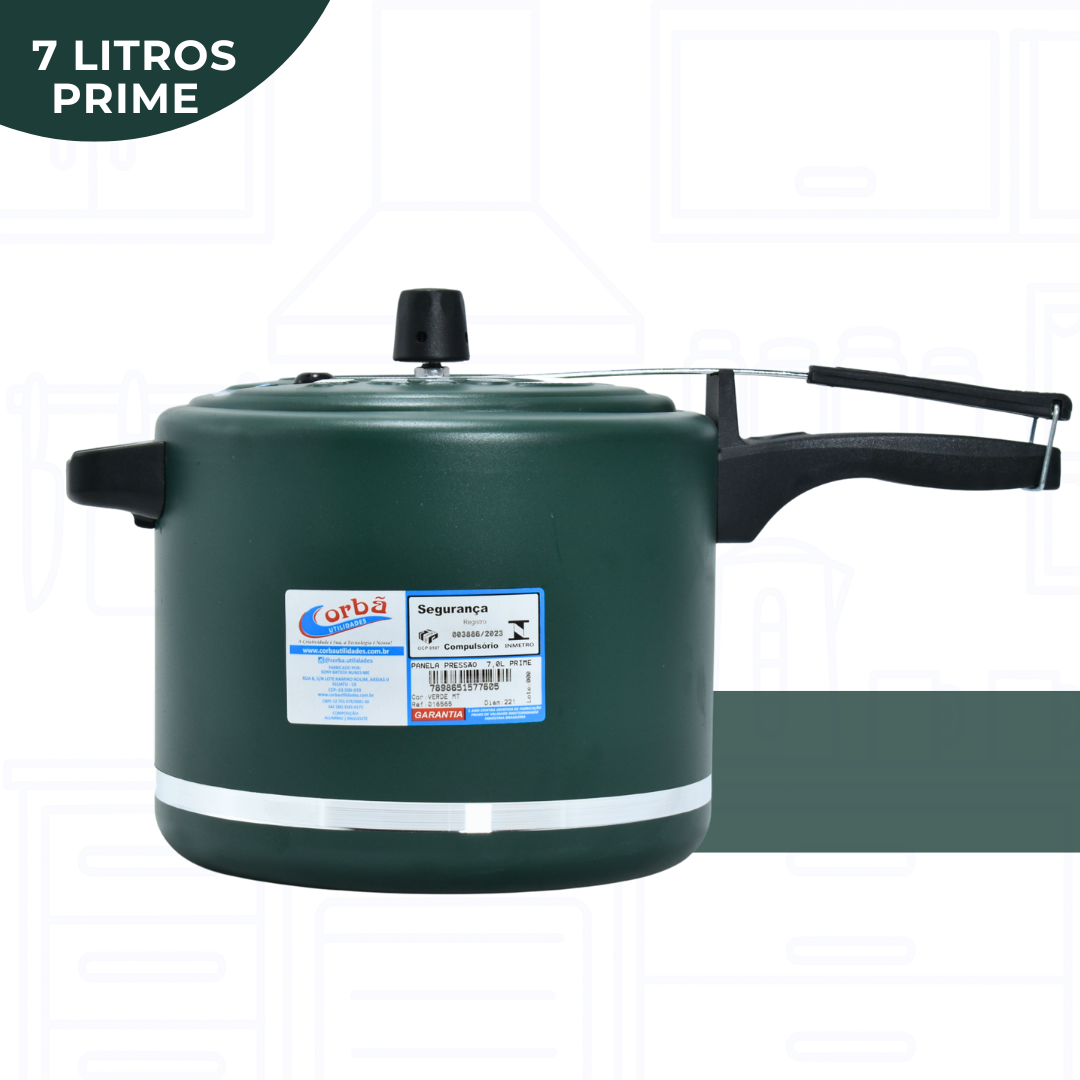 Panela de Pressão Clássica Verd Mt Prime 7L – Corbã