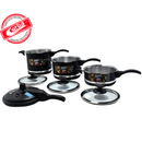 KIT PANELA DE PRESSÃO QATAR CORBÃ PRETO MT COM  TAMPA DE PRESSÃO MULTIFUNCIONAL