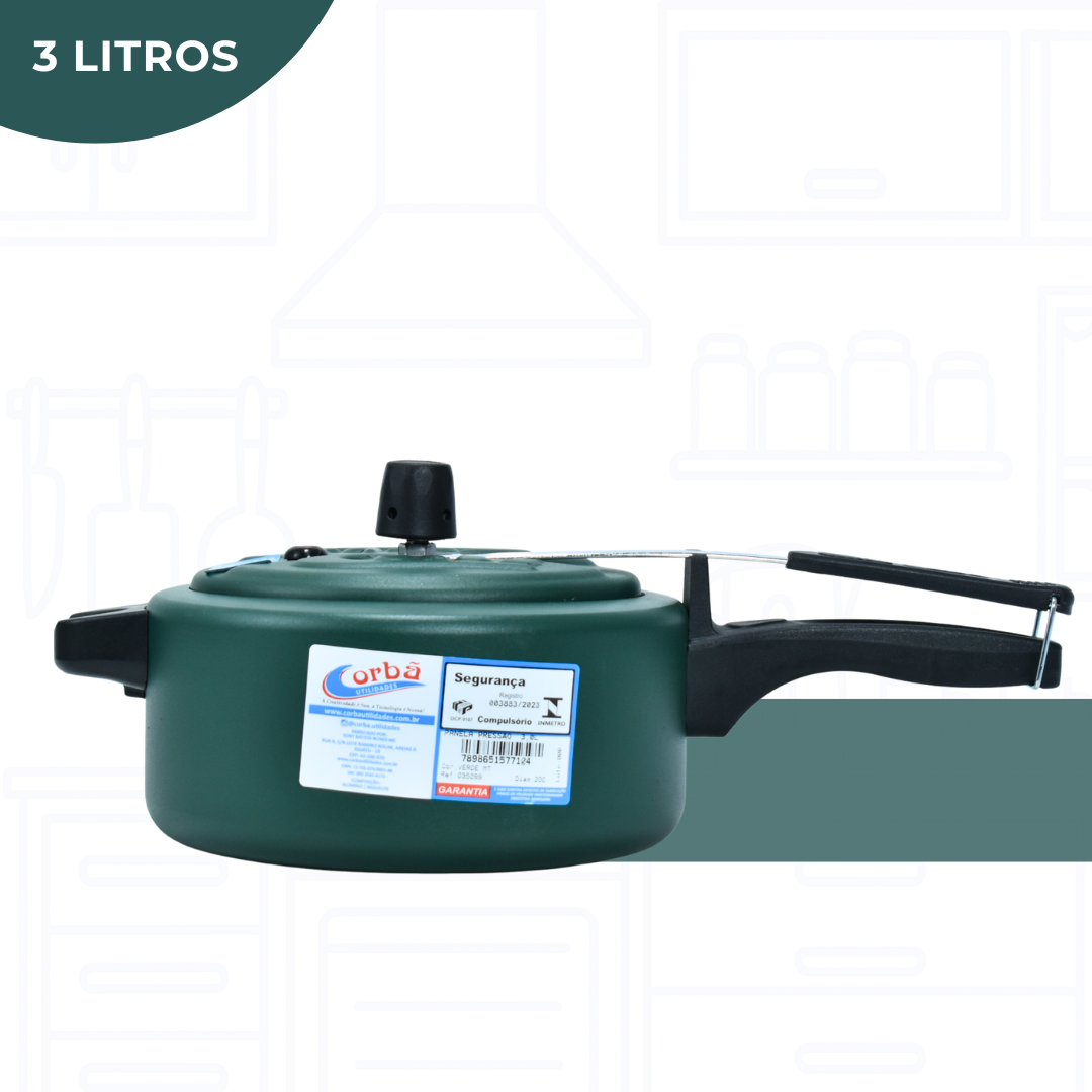 Panela de Pressão Verde MT Clássica 3 Litros– Corbã
