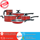 JOGO DE PANELAS COLOR 5PCS ANTIADERENTE VERMELHO MT