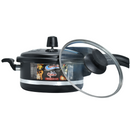 Panela de Pressão Qatar Preto MT 3 Litros com Tampa de Vidro – Corbã