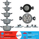 JOGO DE PANELAS 5 PEÇAS QATAR ANTIADERENTE GRAFIT