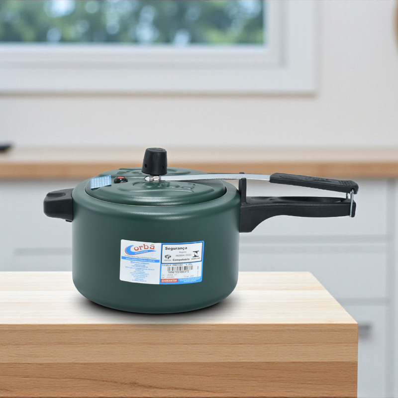 Panela de Pressão Clássica Verde Mt 4,05 Litros – Corbã