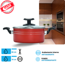 JOGO DE PANELAS COLOR 5PCS ANTIADERENTE VERMELHO MT