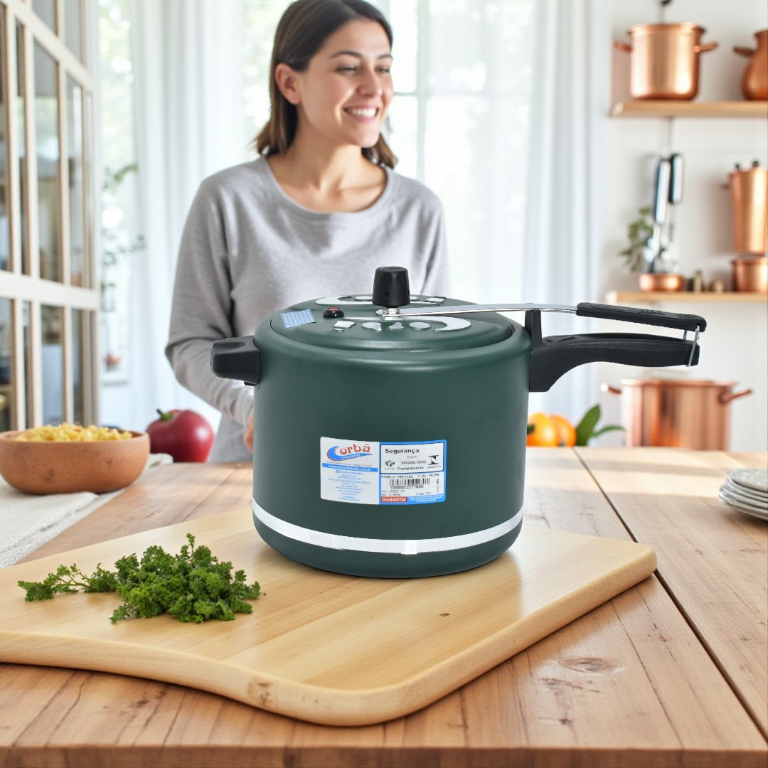 Panela de Pressão Clássica Verd Mt Prime 7L – Corbã