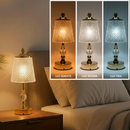 Luminária Abajur Cristal LED Recarregável com 3 Níveis de Luz | Corbã Utilidades