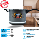 KIT PANELA DE PRESSÃO QATAR CORBÃ  ANTIADERENTE TEFLON GRAFITE COM  TAMPA DE PRESSÃO MULTIFUNCIONAL