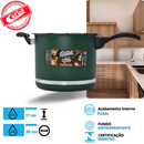 KIT PANELA DE PRESSÃO QATAR CORBÃ VERDE MT COM  TAMPA DE PRESSÃO MULTIFUNCIONAL