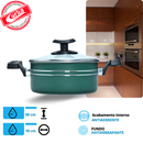 JOGO DE PANELAS  COLOR 5PCS ANTIADERENTE VERDE MT