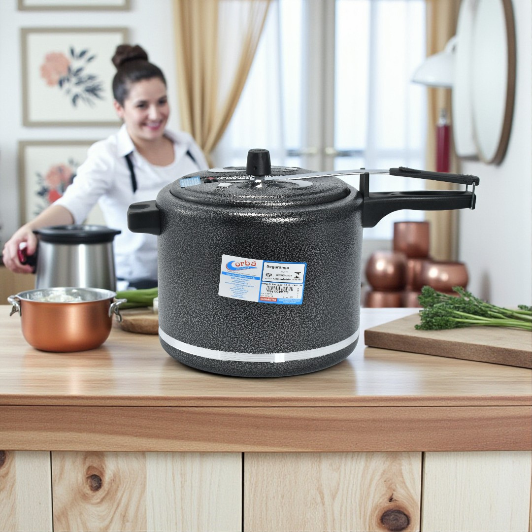 Panela de Pressão Clássica Craqueado Prime 10L – Corbã