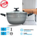 JOGO DE PANELAS 5 PEÇAS QATAR ANTIADERENTE GRAFIT