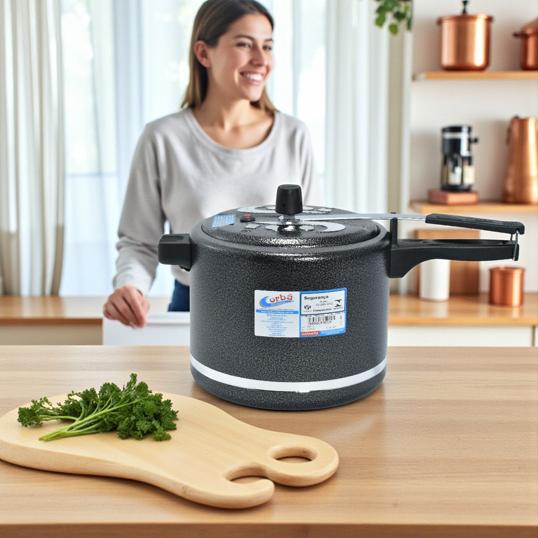 Panela de Pressão Clássica Craqueada Prime 7L – Corbã