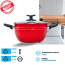 JOGO DE PANELAS 5 PEÇAS QATAR  VERMELHA MT CORBÃ