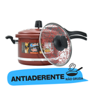 Panela de Pressão Qatar Vermelho 4.5Litros Antiaderente Corbã