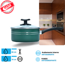 JOGO DE PANELAS  COLOR 5PCS ANTIADERENTE VERDE MT