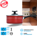 JOGO DE PANELAS COLOR 5PCS ANTIADERENTE VERMELHO MT