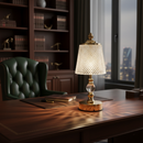 Luminária Abajur Cristal LED Recarregável com 3 Níveis de Luz | Corbã Utilidades