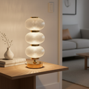 Luminária Abajur Cristal LED Recarregável com 3 Níveis de Luz | Corbã Utilidades