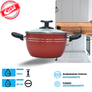 JOGO DE PANELAS 5 PEÇAS QATAR ANTIADERENTE VERMELHO MT