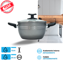 JOGO DE PANELAS 5 PEÇAS QATAR ANTIADERENTE GRAFIT