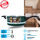 KIT PANELA DE PRESSÃO QATAR CORBÃ VERDE MT COM  TAMPA DE PRESSÃO MULTIFUNCIONAL