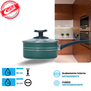 JOGO DE PANELAS  COLOR 5PCS ANTIADERENTE VERDE MT