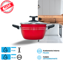 JOGO DE PANELAS 5 PEÇAS QATAR  VERMELHA MT CORBÃ