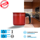 JOGO DE PANELAS COLOR 5PCS ANTIADERENTE VERMELHO MT