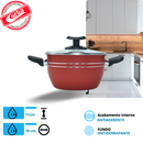 JOGO DE PANELAS 5 PEÇAS QATAR ANTIADERENTE VERMELHO MT