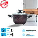 JOGO DE PANELAS 5 PEÇAS QATAR ANTIADERENTE VERMELHOR ESTAMPADO