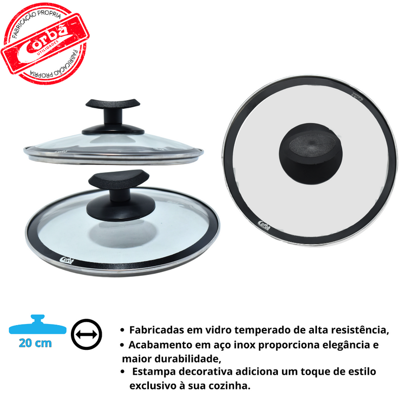 KIT PANELA DE PRESSÃO QATAR CORBÃ CRAQUEADO COM  TAMPA DE PRESSÃO MULTIFUNCIONAL