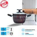 JOGO DE PANELAS 5 PEÇAS QATAR ANTIADERENTE VERMELHOR ESTAMPADO