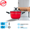 JOGO DE PANELAS 5 PEÇAS QATAR  VERMELHA MT CORBÃ