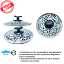 KIT PANELA DE PRESSÃO QATAR CORBÃ  ANTIADERENTE ESTAMPADO GRAFITE COM  TAMPA DE PRESSÃO MULTIFUNCIONAL