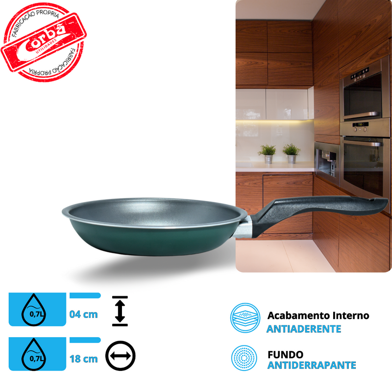 JOGO DE PANELAS  COLOR 5PCS ANTIADERENTE VERDE MT