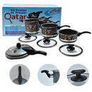 KIT PANELA DE PRESSÃO QATAR CORBÃ  ANTIADERENTE TEFLON GRAFITE COM  TAMPA DE PRESSÃO MULTIFUNCIONAL