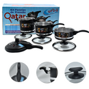 KIT PANELA DE PRESSÃO QATAR CORBÃ PRETO MT COM  TAMPA DE PRESSÃO MULTIFUNCIONAL
