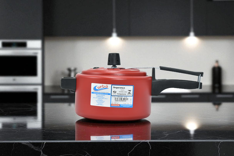 Panela de Pressão Clássica 2,5 Litros Vermelho  Mt Corbã