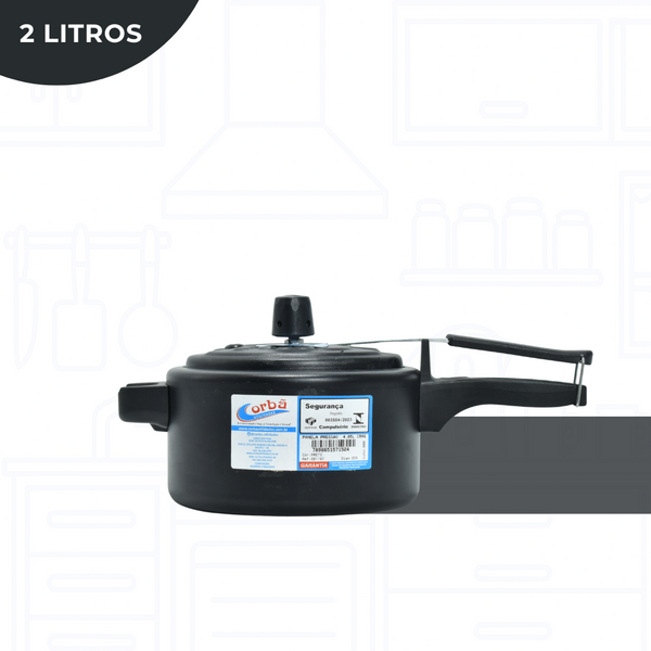 Panela de Pressão Clássica 2,5 Litros Preto Mt Corbã