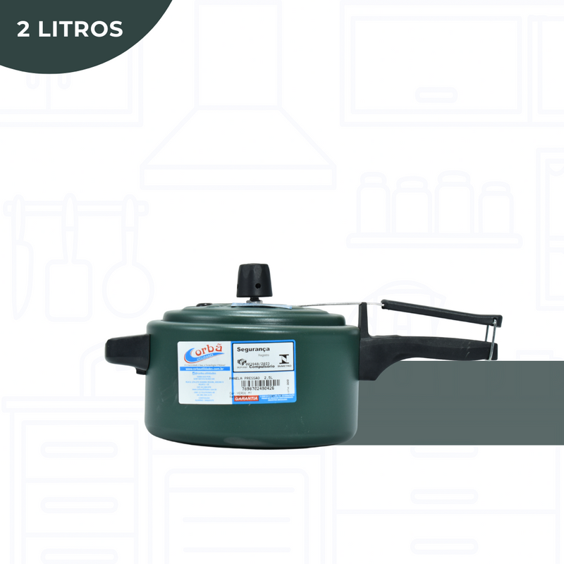 Panela de Pressão Clássica 2,5 Litros Verde Mt Corbã