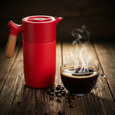 Garrafa Térmica com Alça de Madeira 1600ML | Corbã Utilidades