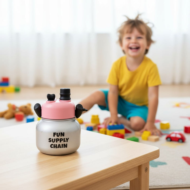 Garrafa Térmica Infantil Divertida com Tampa de Segurança | Corbã Utilidades