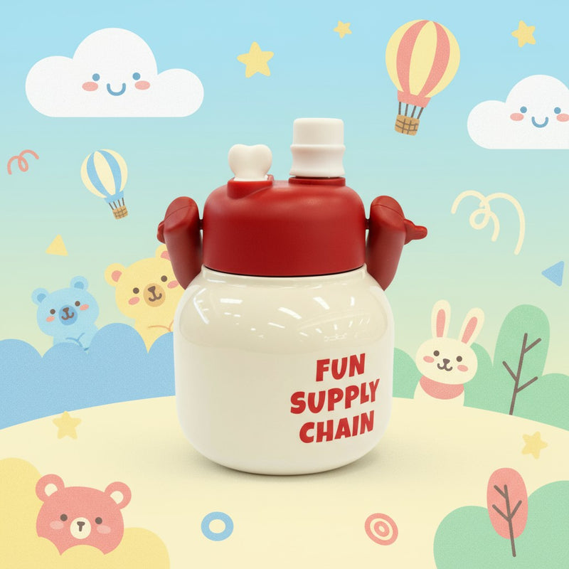 Garrafa Térmica Infantil Divertida com Tampa de Segurança | Corbã Utilidades